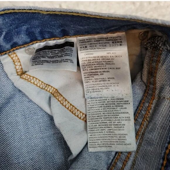 Levi's 511 Modern Slim Distressed 100% Cotton Denim Jeans Size 38 Measures 36 - Picture 11 of 15